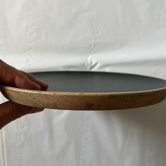 H&M Wooden Black Dinner Plate - Picture 4 of 5